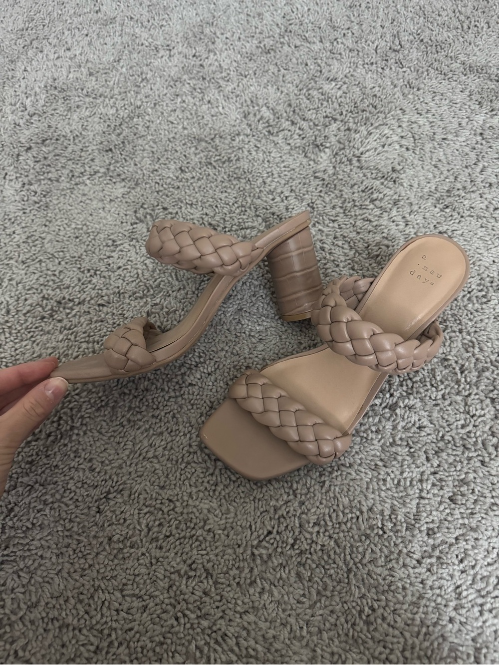 A New Day Braided Block Heel Sandals